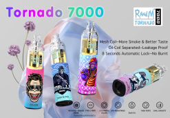 Fumot Tornado Pluma vaporizador desechable 7000 - 14 ml (1 pieza) sangre de tigre H0XPTX107 Fumot Vape Shop