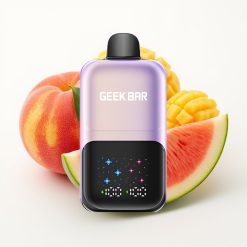 GEEK BAR 2GO 50000 Puffs Pantalla Grande, 20mL, 5% Nic Sal, Sabor Durazno Mango Sandía Ice