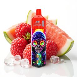 JNR Alien Max 18000 Puffs con Pantalla LED Inteligente, Doble Malla, 28ml, Carga Rápida Tipo-C, Sabor Frambuesa Sandía Hielo